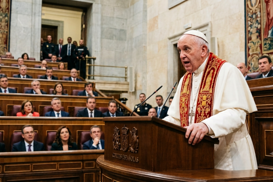 León XIV sacude a las Cortes Españolas con un enérgico 