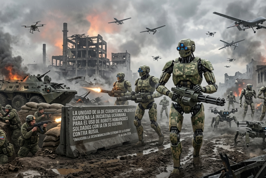 Fustigan el uso de robots soldados con IA en Ucrania: “Inaugura la deshumanización extrema de la guerra”